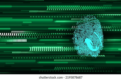 Fondo de ciberseguridad de la red de impresión de dedos.