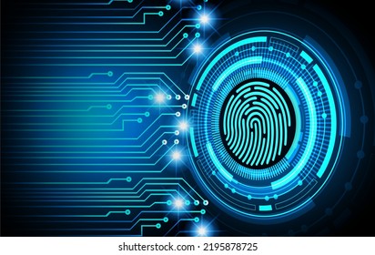 Fondo de ciberseguridad de la red de impresión de dedos.