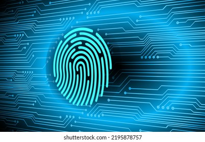 Fondo de ciberseguridad de la red de impresión de dedos.
