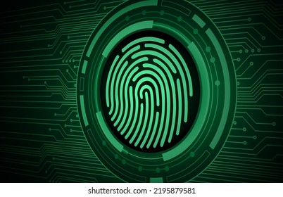 Finger print network cyber security background.