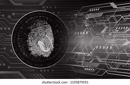 Fondo de ciberseguridad de la red de impresión de dedos. mano