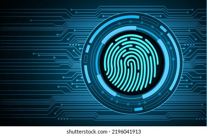 Finger print network cyber security background.