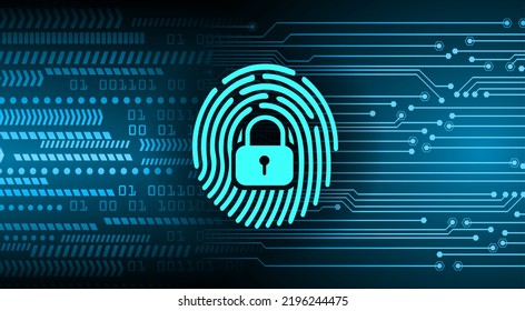 Fondo de ciberseguridad de la red de impresión de dedos.