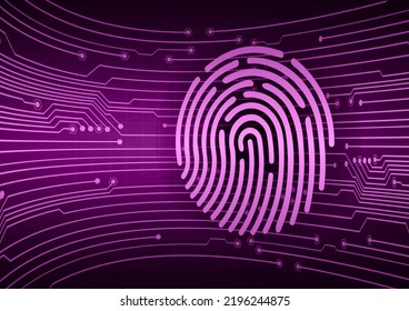 Finger print network cyber security background.