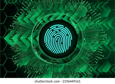 Fondo de ciberseguridad de la red de impresión de dedos. mano