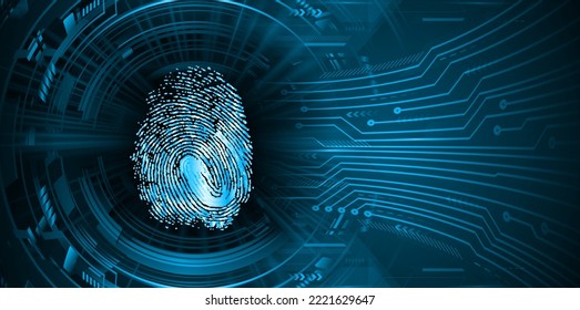 Fondo de ciberseguridad de la red de impresión de dedos.