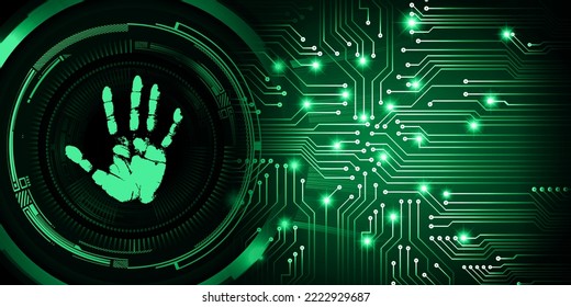 Fingerabdruck-Netzwerk Cyber-Sicherheitshintergrund.