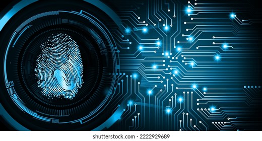 Finger print network cyber security background.