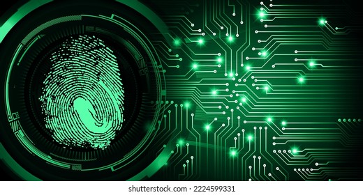 Finger print network cyber security background.