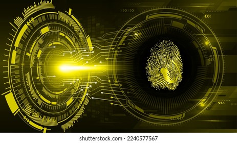 Fondo de ciberseguridad de la red de impresión de dedos.