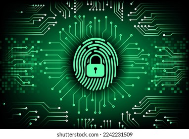 Finger print network cyber security background.