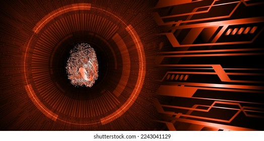 Fondo de ciberseguridad de la red de impresión de dedos.