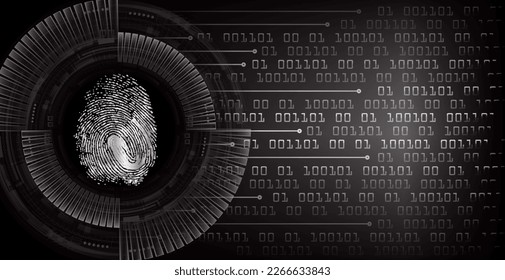 Finger print network cyber security background.