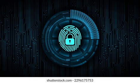 Fingerabdruck-Netzwerk Cyber-Sicherheitshintergrund.