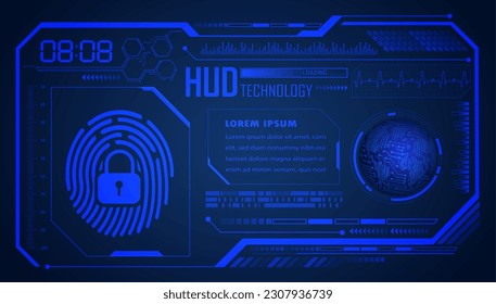 Finger print network cyber security background.