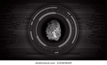 Fondo de ciberseguridad de la red de impresión de dedos.