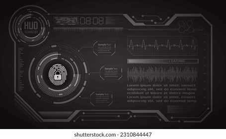 Finger print network cyber security background.
