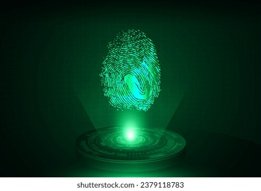 Finger print network cyber security background.