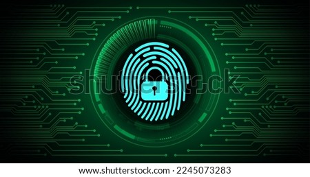 Finger print network cyber security background.