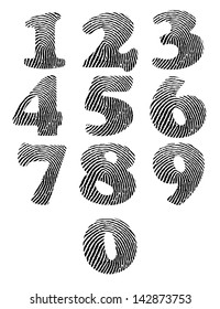 Finger print numbers