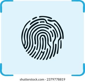 Finger Print Scan In Gradation Color Vector