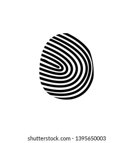 finger print scan icon sign signifier vector