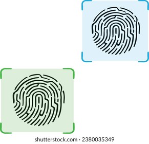 finger print finger scan vector
