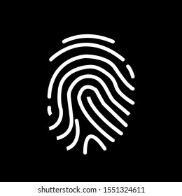 finger print scan vector illustration black background