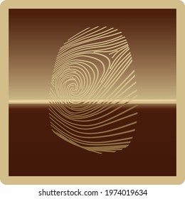 Finger print scan. vector illustration