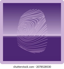Finger print scan. vector illustration
