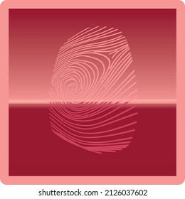 Finger print scan. vector illustration