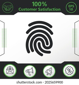 Finger print, security, hand, access vector icon graphic elements for your work - Modern design