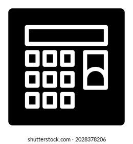 Finger print solid icon, suitable for set electonics icons
