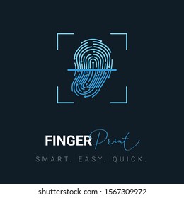 Finger Print Technology. Sign Up. Vector Illustration