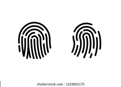 Finger print technology, vector icon illustration 
