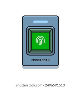 The finger print tools in white background. Isolated Vector illustration