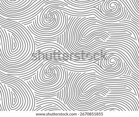Finger print Unique thumbs marks  square shape seamless pattern.