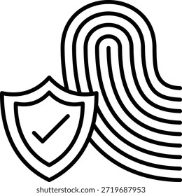 Icono de Vector de huellas dactilares. Se puede utilizar para aplicaciones de impresión, móviles y de Web.