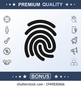 finger print vector icon. Extra vector elements for your design