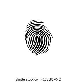 Finger print vector icon illustration isolated on white background