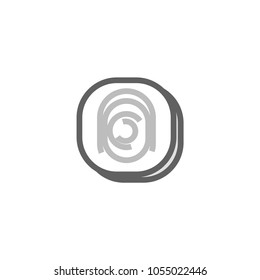 Finger print vector icon illustration isolated on white background