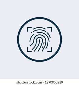 Finger print vector icon illustration isolated on white background - Vector
