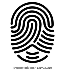 Finger print vector icon illustration isolated on white background.