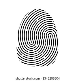 Finger print vector icon illustration isolated on white background