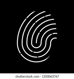 Finger print vector icon illustration isolated on white background