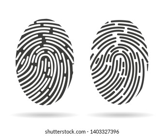 Finger print vector icon illustration