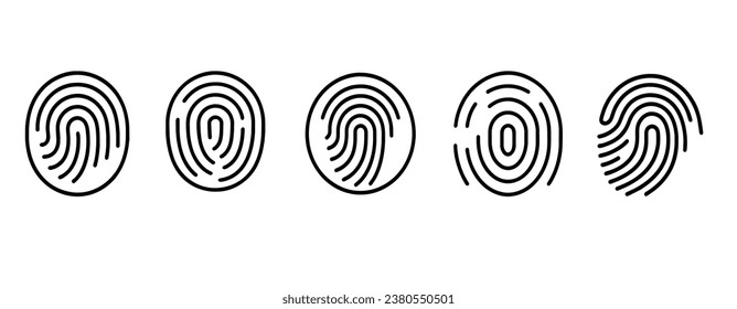 Finger print vector icon illustration isolated on white background