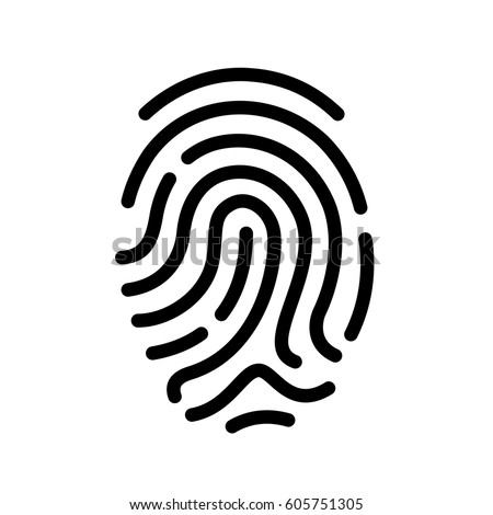 Finger print vector icon illustration isolated on white background