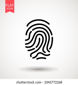 Finger print vector, icon, logo. isolated on white background, eps10. Flat vector illustration for web site or mobile app. vector illustration