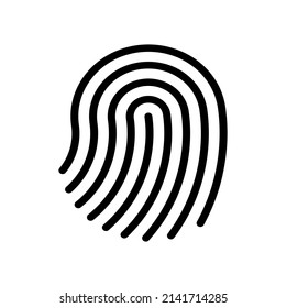 Finger print vector icon on white background